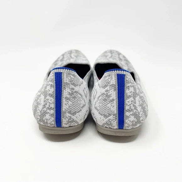 Rothy’s Slip-On Loafers Snake Skin Pattern Print Light Grey 8 - Picture 9 of 15